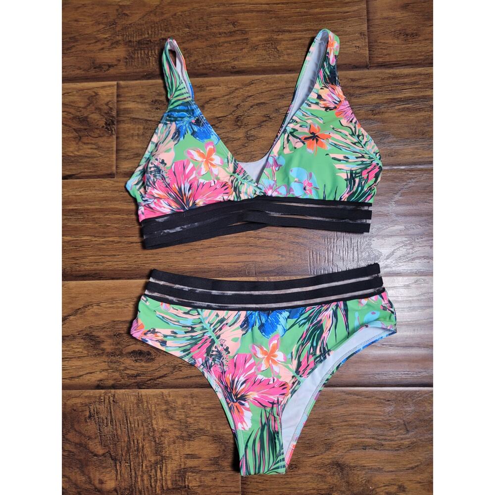 Sexy Tropical print women's swimsuit size XL
